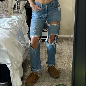Women’s Levi’s 501 jeans.